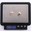ESS888 STAINLESS STEEL EAR STUD WITH STONE