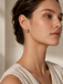 ESS889 STAINLESS STEEL TWIST EARRING WITH STONE