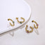 ESS889 STAINLESS STEEL TWIST EARRING WITH STONE