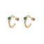 ESS889 STAINLESS STEEL TWIST EARRING WITH STONE