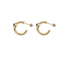 ESS889 STAINLESS STEEL TWIST EARRING WITH STONE