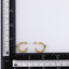 ESS889 STAINLESS STEEL TWIST EARRING WITH STONE