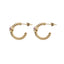 ESS889 STAINLESS STEEL TWIST EARRING WITH STONE
