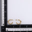 ESS889 STAINLESS STEEL TWIST EARRING WITH STONE