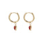 ESS897 STAINLESS STEEL HOOP EARRING WITH HEART CHARM