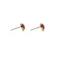 ESS898 STAINLESS STEEL HEART EAR STUD WITH NATURAL STONE