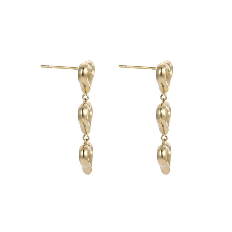 ESS900 STAINLESS STEEL EAR STUD WITH HEART DESIGN