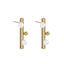ESS902 STAINLESS STEEL BAR EAR STUD WITH SHELL PEARL
