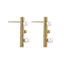 ESS902 STAINLESS STEEL BAR EAR STUD WITH SHELL PEARL