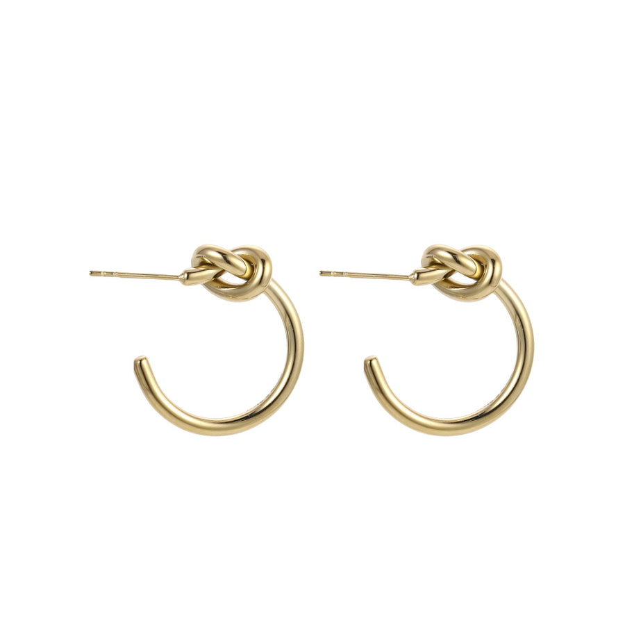 ESS903 STAINLESS STEEL EARRING WITH KNOT DESIGN