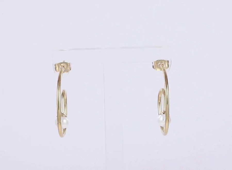 ESS904 STAINLESS STEEL EARRING WITH SHELL PEARL