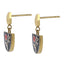 ESS911 STAINLESS STEEL EPOXY EARRING WITH ROSE
