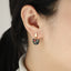 ESS911 STAINLESS STEEL EPOXY EARRING WITH ROSE