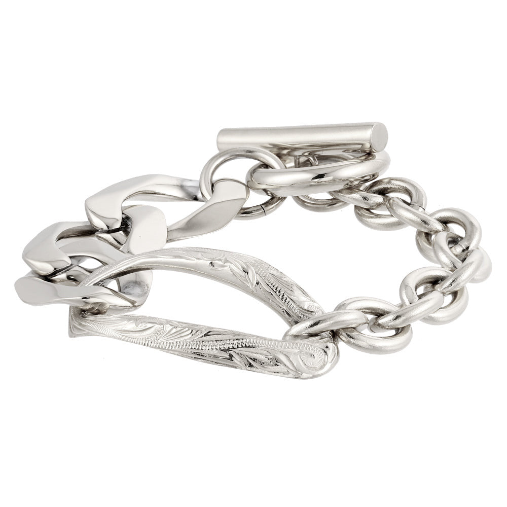 stainless steel bracelet, links chain