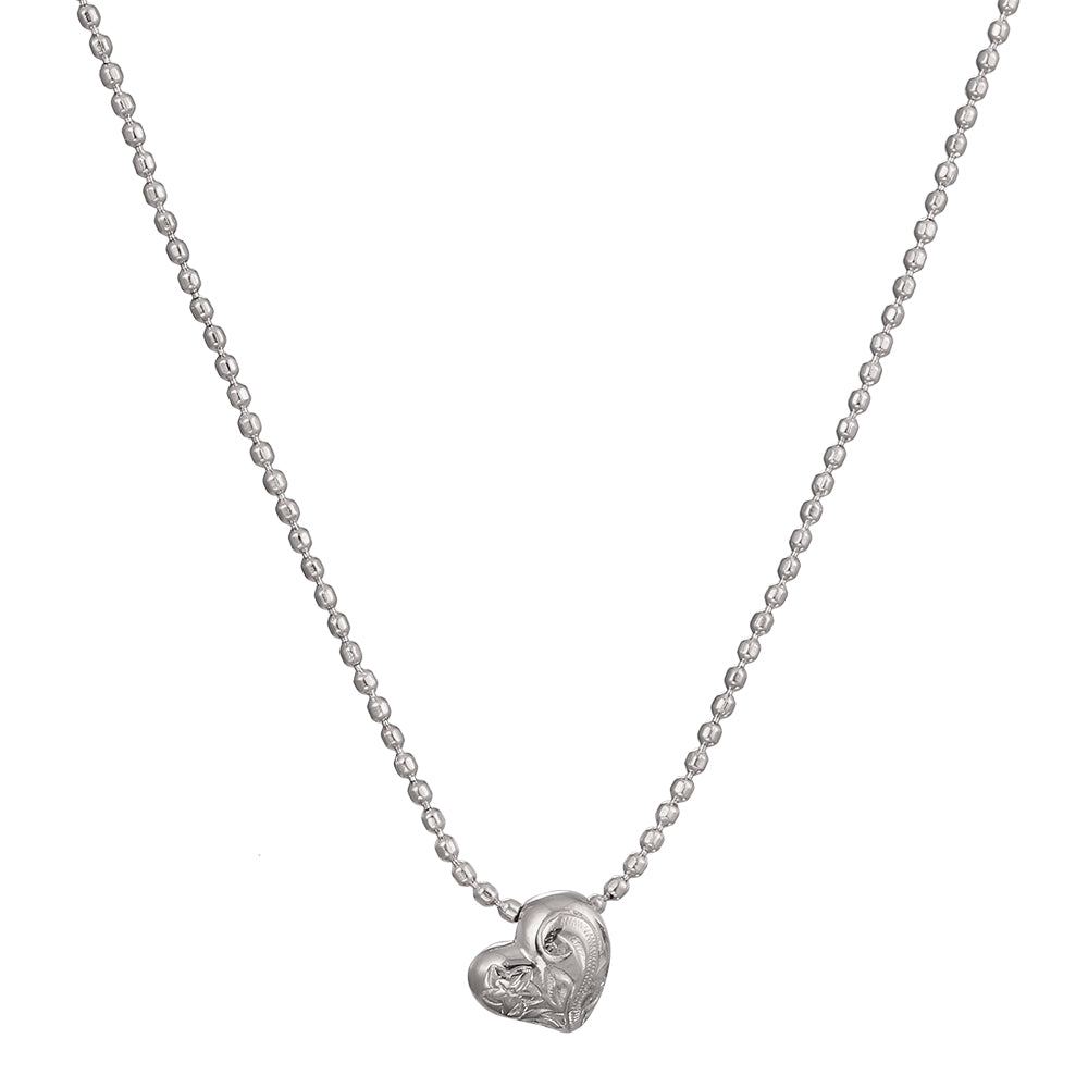stainless steel necklace, heart design, lady jewelry