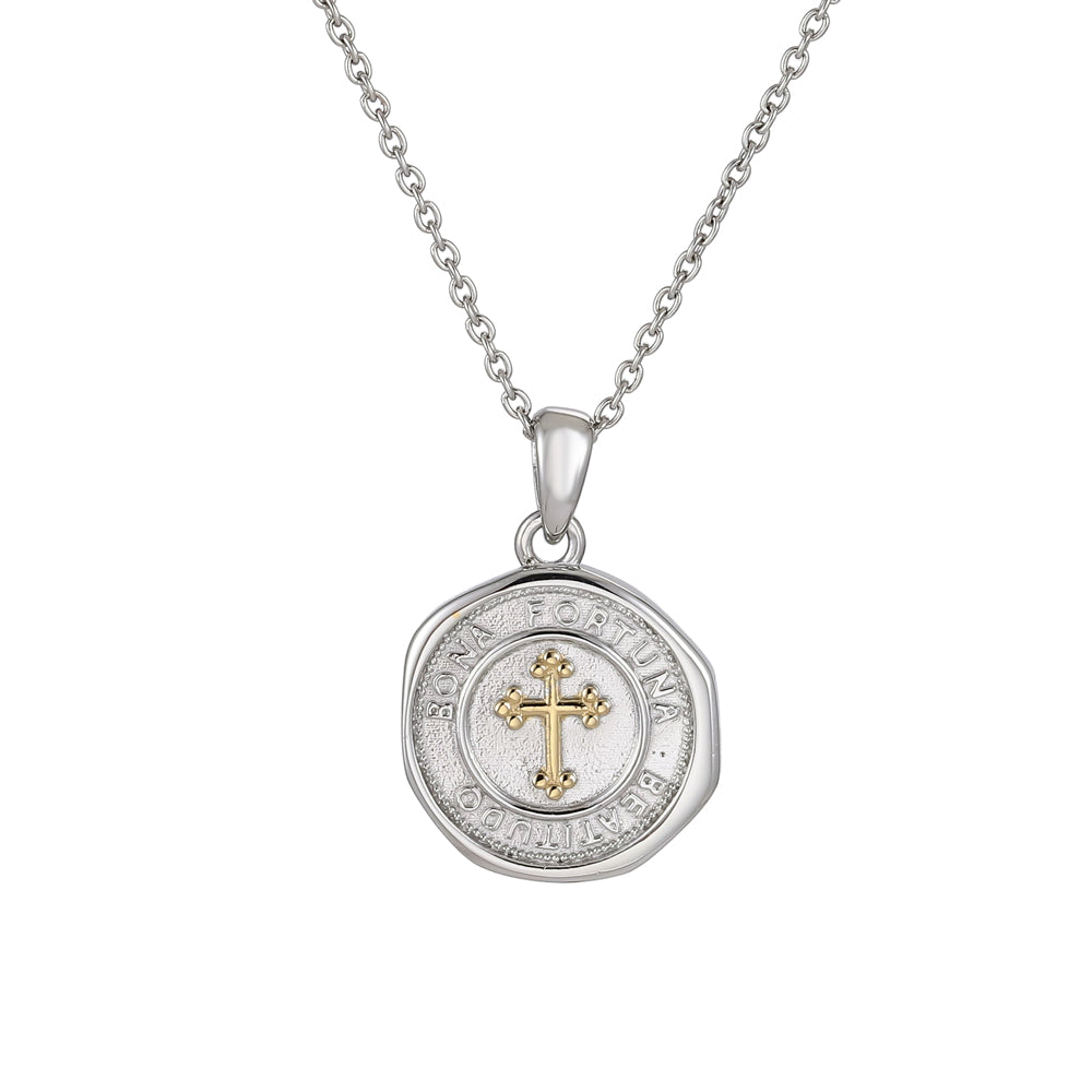 stainless steel coin pendant