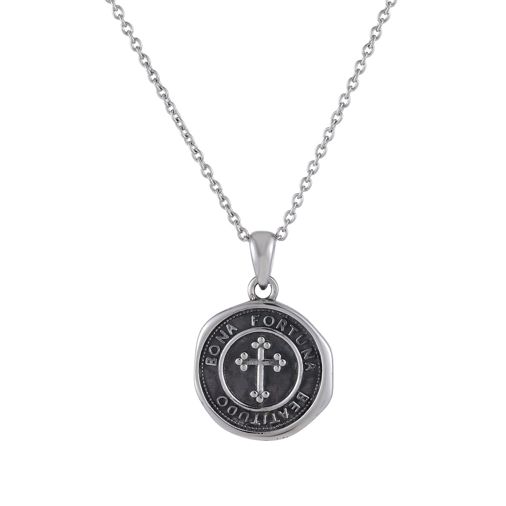stainless steel coin pendant