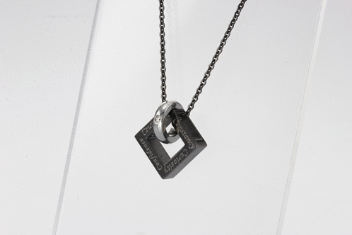GPSS635 STAINLESS STEEL PENDANTCourage   Constancy  Confidence   Curiosity AAB CO..