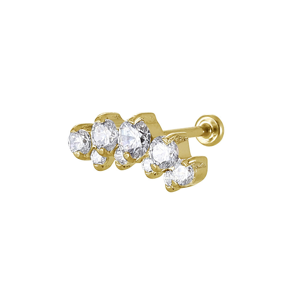 ACLB59 TITANIUM CLIP LABRET FOR UPPER EAR PIERCING AAB CO..