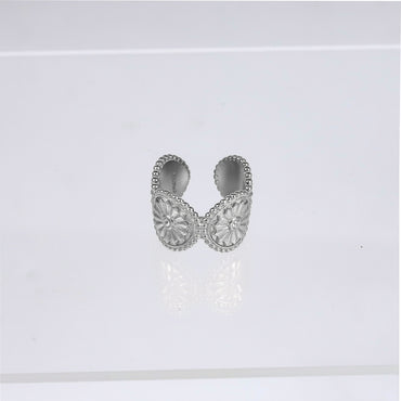 ESS849 STAINLESS STEEL EAR CUFF WITH CZ (BY  PIECE)