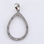 INP291A STAINLESS STEEL WATER DROP PENDANT WITH CRYSTAL