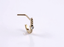JBNS06 STAINLESS STEEL L-SHAPE NOSE STUD WITH FOIL STONE & BLACK OIL