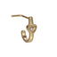 JBNS08 STAINLESS STEEL L-SHAPE NOSE STUD WITH HEART DESIGN