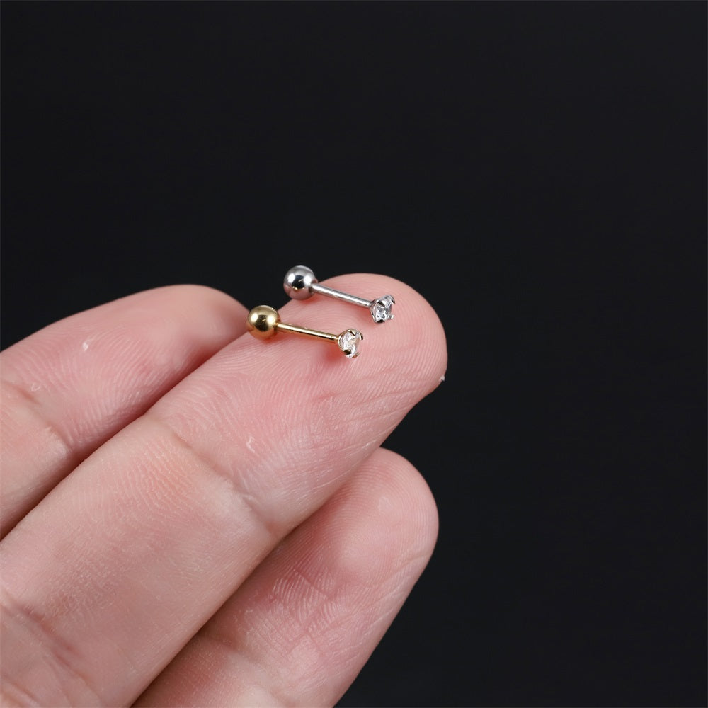 JRTH04 BARBELL WITH ROUND STONE