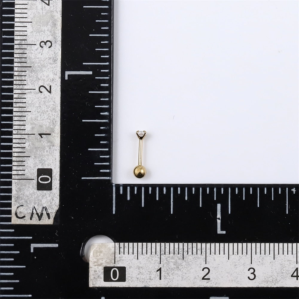 JRTH04 BARBELL WITH ROUND STONE