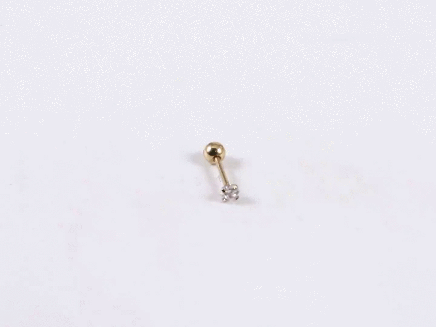 JRTH04 BARBELL WITH ROUND STONE