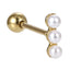 JRTH100 STAINLESS STEEL EXTERNAL THREAD HELIX WITH 3 PLASTIC PEARL