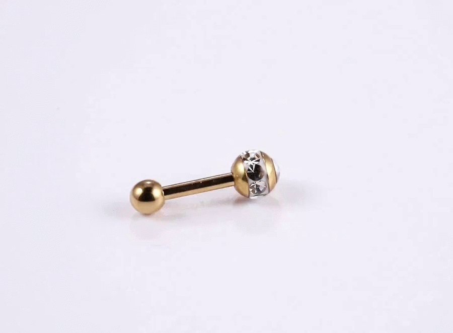 JRTH103 STAINLESS STEEL EXTERNAL THREAD HELIX WITH LUCIDO BALL
