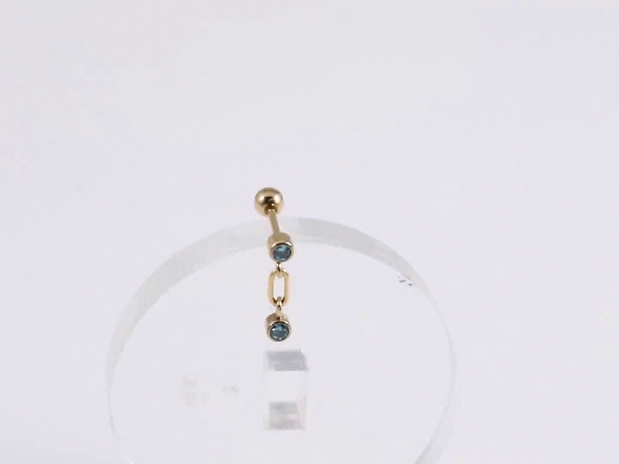 JRTH77 STAINLESS STEEL EXTERNAL THREAD HELIX WITH CZ