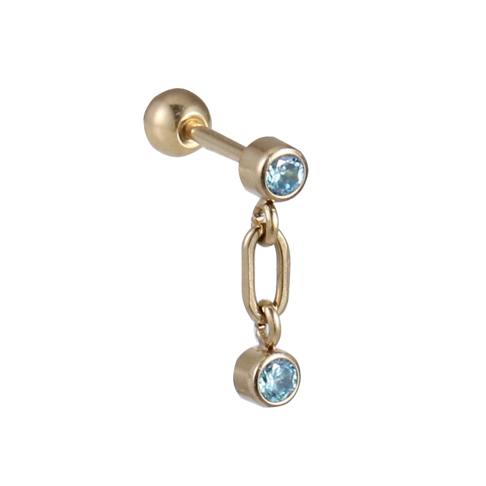JRTH77 STAINLESS STEEL EXTERNAL THREAD HELIX WITH CZ