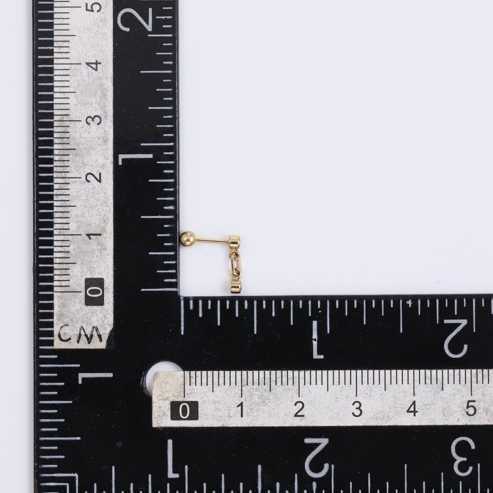 JRTH77 STAINLESS STEEL EXTERNAL THREAD HELIX WITH CZ