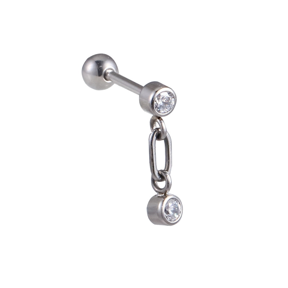 JRTH77 STAINLESS STEEL EXTERNAL THREAD HELIX WITH CZ