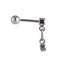 JRTH77 STAINLESS STEEL EXTERNAL THREAD HELIX WITH CZ