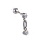 JRTH77 STAINLESS STEEL EXTERNAL THREAD HELIX WITH CZ
