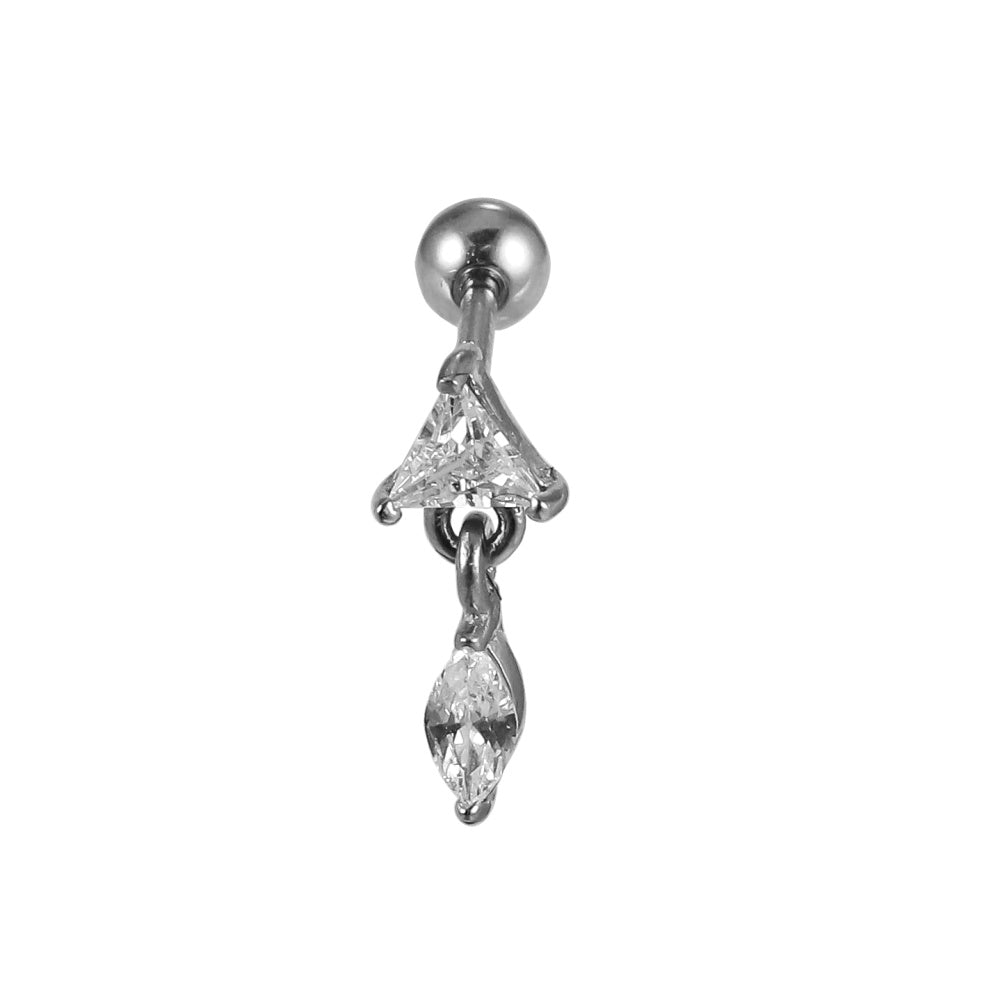 JRTH84 STAINLESS STEEL  EXTERNAL THREAD HELIX WITH CZ