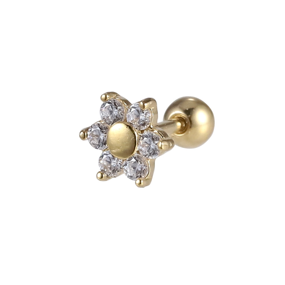 JRTH86 STAINLESS STEEL EXTERNAL THREAD HELIX WITH FLOWER DESIGN