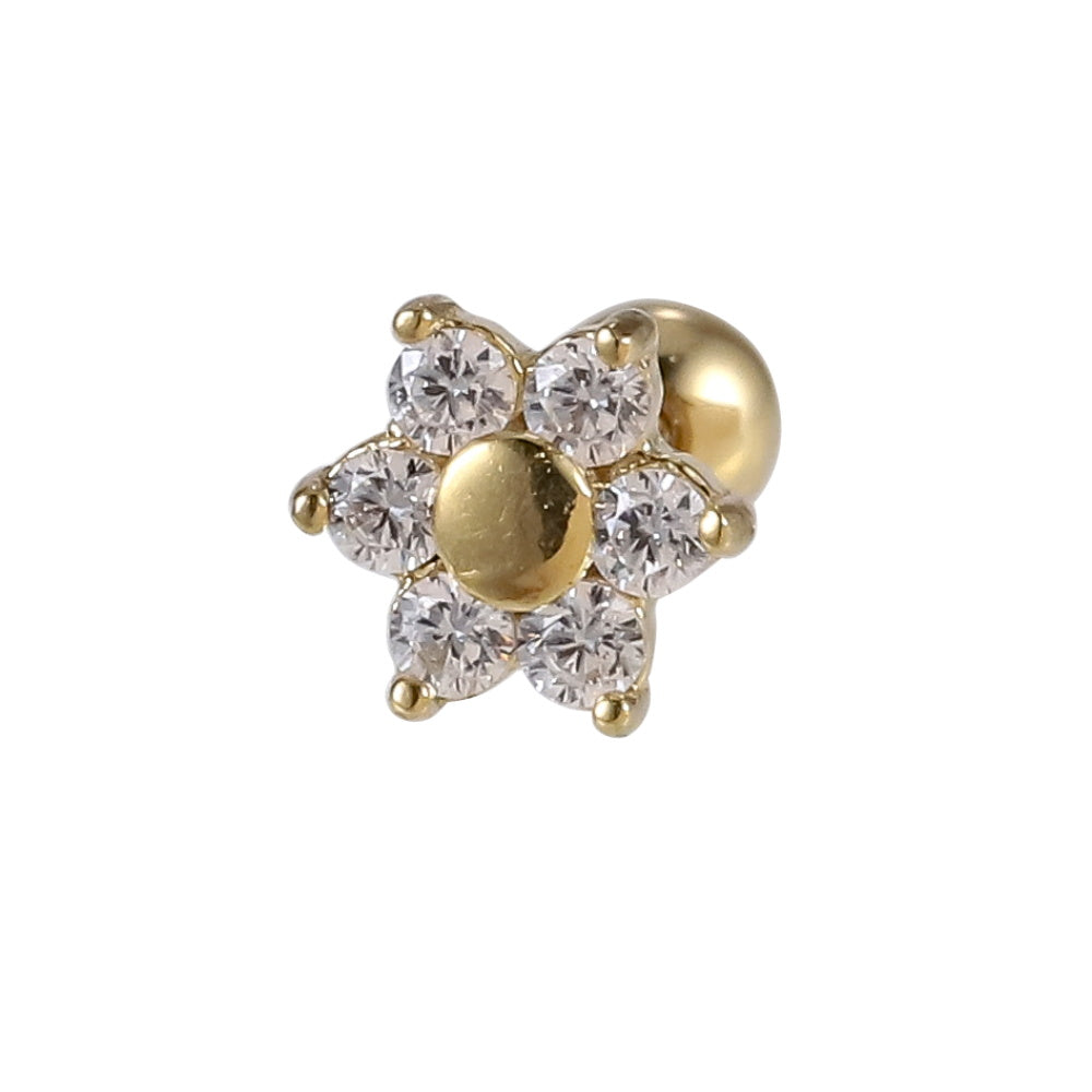 JRTH86 STAINLESS STEEL EXTERNAL THREAD HELIX WITH FLOWER DESIGN