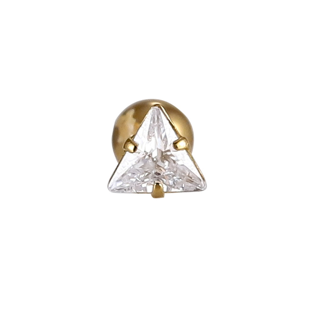 JRTH87 STAINLESS STEEL EXTERNAL THREAD HELIX WITH TRIANGLE CZ