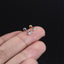 JRTH88 STAINLESS STEEL EXTERNAL THREAD HELIX WITH HORSE EYE CZ
