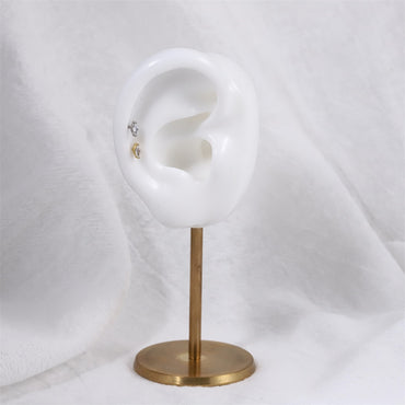 JRTH88 STAINLESS STEEL EXTERNAL THREAD HELIX WITH HORSE EYE CZ