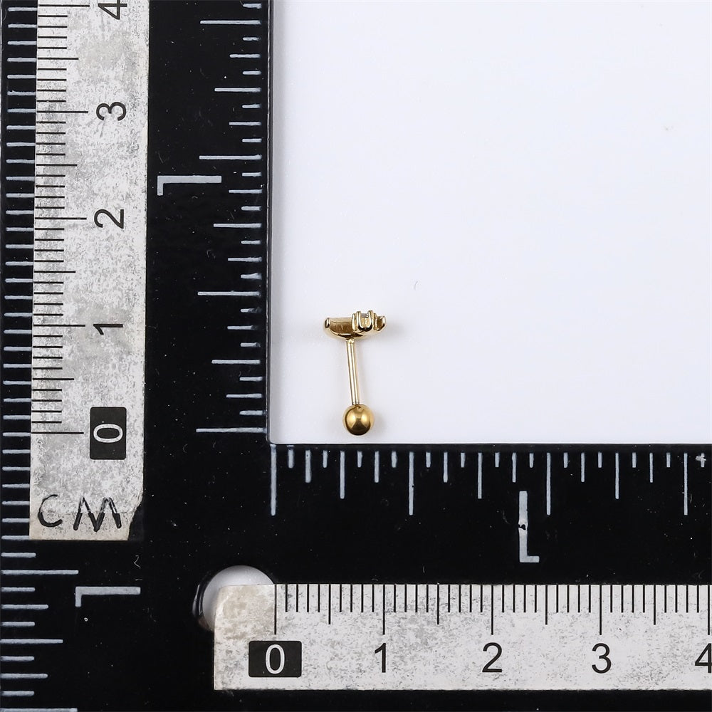 JRTH89 STAINLESS STEEL EXTERNAL THREAD HELIX WITH MOON DESIGN