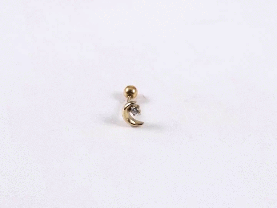 JRTH89 STAINLESS STEEL EXTERNAL THREAD HELIX WITH MOON DESIGN