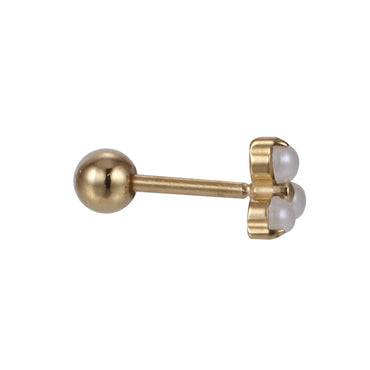 JRTH97 STAINLESS STEEL EXTERNAL THREAD HELIX WITH SYNTHETIC PEARL