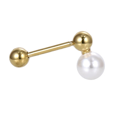 JRTH99 STAINLESS STEEL EXTERNAL THREAD HELIX WITH SHELL PEARL