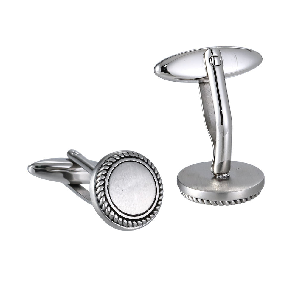 stainless steel jewelry, stainless steel cufflink, rope design jewelry