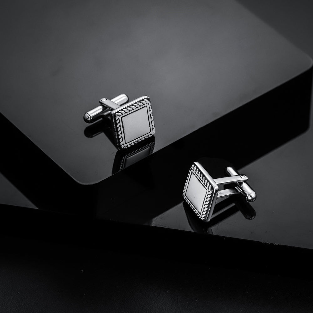 stainless steel jewelry, stainless steel cufflink, rope design